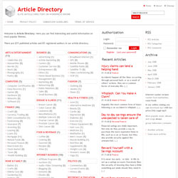 Скриншот темы "Article Directory"